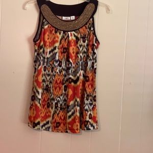 Multicolored top polyester size s
